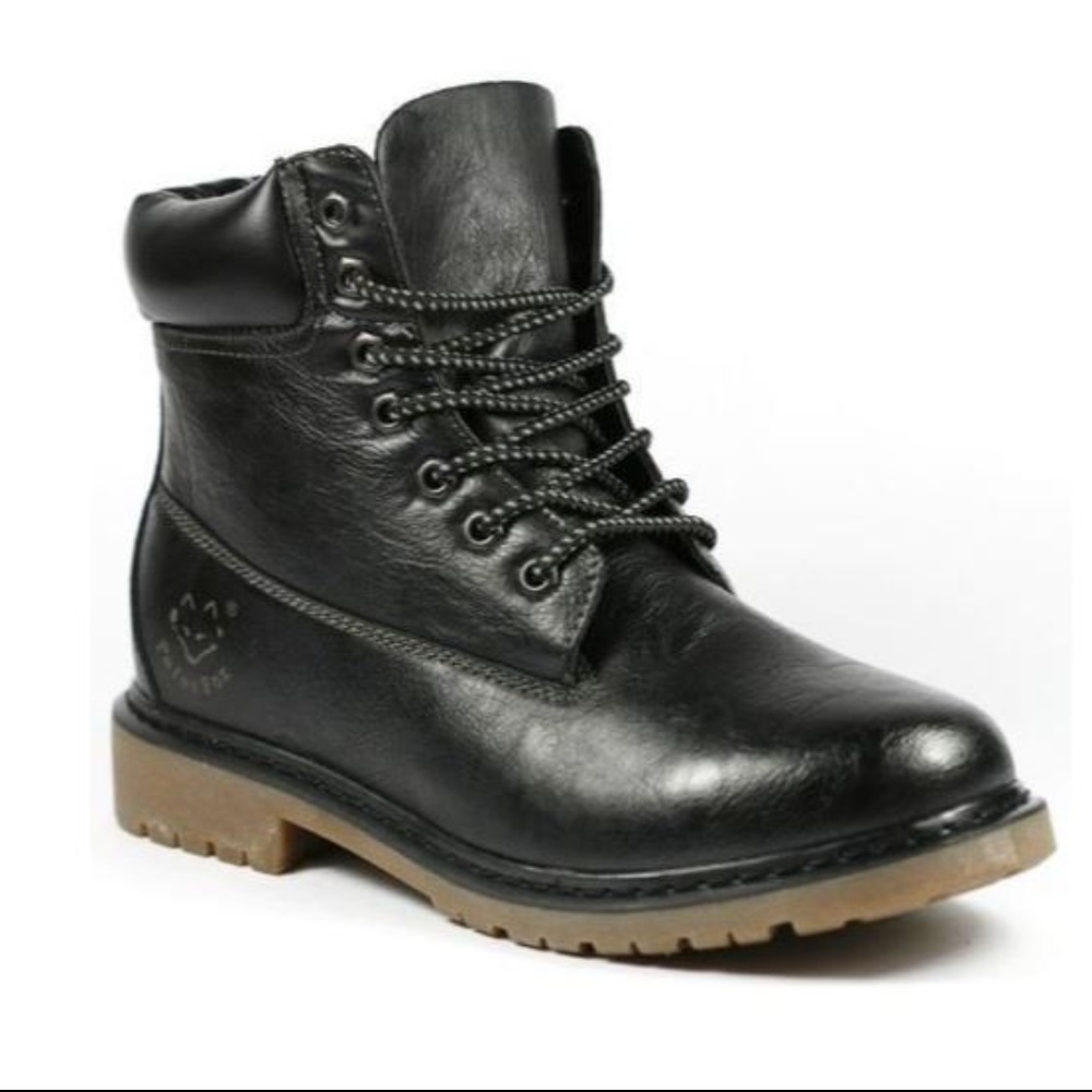 POLAR FOX MENS LEATHER ANKLE BOOTS MILITARY COMBAT - Picture 2 of 6